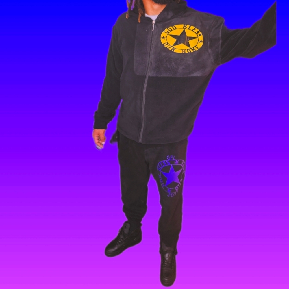 Cotton, polyester  drawstring casual sweat suit